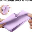 Ultra-Thin Soft Silicone 70W Power Adapter Sleeve Protective Case for MacBook Air 13 13.6 15 inch M5 M4 M3 M2 2022-2026 Pro 14 M5 with 11/12/16-core CPU (70W) Charger Cover Case, Pink Purple
