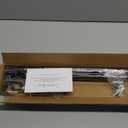 Curtain Rods for windows 32-48 inch, 5/8 inch Decorative Curtain Rod Set, Matte Black Splicing Heavy Duty Metal Curtain Rod with Brackets