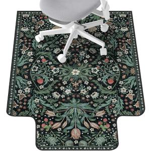 Office Chair Mat for Hardwood Floor & Tile Floor,36"X 48" Heavy Duty Desk Chair Mat for Hard Floors, Under Desk Rug for Rolling Computer Chair,Anti Slip,Low Pile Carpet Protector-Convex Green Grass