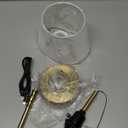 Nurforta Rechargeable Cordless Table Lamp: Battery Powered Lamp,3 Level Brightness - Bedside Night Lamp, Ambient Light for Restaurant, Home, Bedroom, Dining Room, Camping, Cafe(Brass)