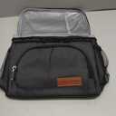 ExtraCharm Insulated Lunch Bag for Women/Men - Reusable Lunch Box for Office Picnic Hiking Beach - Leakproof Cooler Tote Bag Organizer with Adjustable Shoulder Strap for Adults - Black