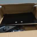 Universal Swivel TV /Table Top TV Stand for 19 to 43 inch TVs with 90 Degree Swivel, 4 Level Height Adjustable, Heavy Duty Tempered Glass Base, Holds up to 99LBS HT02B-001