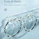 Heesch Necklace Holder, Acrylic Necklace Hanger, Wall Mount Necklace Organizer, Jewelry Hooks for Necklaces, Bracelets, Chains (2-pack Clear)