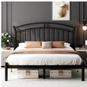 Full Size Bed Frame, Black Metal Bed Frame with 12" Under-Bed Storage, Heavy Duty Steel Slat Support, No Box Spring Needed, Noise-Free, Easy Assembly