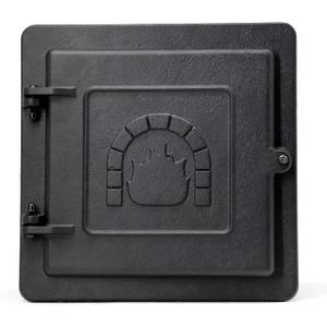 Chimney Cleanout Door, 8" X 8" Fireplace Cast Iron Clean Out Door with Closing Clasp for Indoor Outdoor Wall Chimney