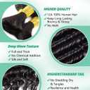160g 5 Bundles Chocolate Brown Human Braiding Hair - Deep Water Wave,20 Inch, Color4, Curly, Boho Braids, No Weft, 5 Braids Per Pack, Wet and Wavy