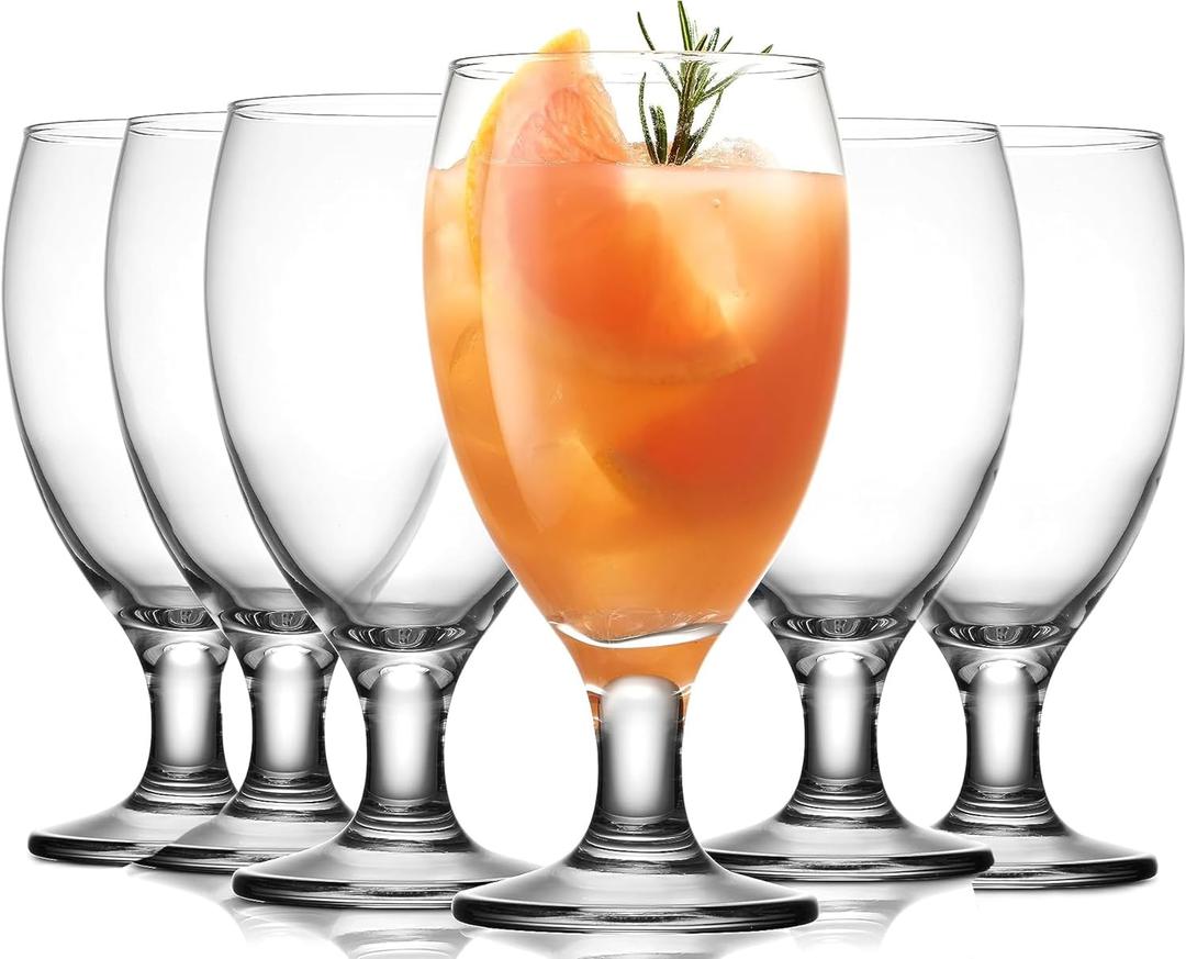 Pint Glasses, All Purpose Drinking Tumblers, Clear Glass Bar Tumblers Cocktail Mixing Glass, Great for Restaurants, Bars, Parties - Premium Beer Glasses Tumbler Set of 6