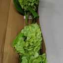 Real Touch Green Hydrangea Artificial Flowers (4-Pack) -20" Faux Hydrangea Flowers with Long Stem & Leaves Realistic Fake Hydrangeas for Home Decor Floral Arrangements Wedding Bouquets Centerpieces