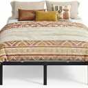 VASAGLE Full Metal Bed Frame 14 Inches Tall, 1100 lb Weight Capacity, No Box Spring Needed, with Under-Bed Storage, Easy Setup, Heavy-Duty Platform Bed, Mattress Retainers, Matte Black URMB652BD02S