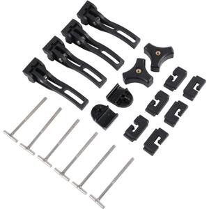 Universal Replacement and Accessories Part Kit for Hard Tri-fold & Quad-fold Truck Bed Cover Include Nut, T-Bolt and Tonneau Cover Clamp, 4X Rear Clamp