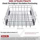W10728159 Dishwasher Lower Rack for Maytag Dishwasher Rack with Wheels, W10525646 W10780925 W10082825 Lower Rack Replacement for Kitchenaid Dishwasher Rack Parts, 22"D by 20.5"W