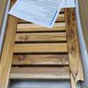 24" Solid Teak Shower Bench with Towel Bar & Storage Shelf - Waterproof Bath Stool with Fixed Non-Slip Feet, 300lbs Capacity