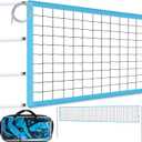 32 x 3 ft Volleyball Net with Steel Cable and Widened Straps Heavy Duty Volleyball Net Weather Resistance Backyard Replacement for Indoor Outdoor Summer Beach Sports