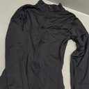 YEOREO Women Long Sleeve Workout Jumpsuit Zip Up Romper Bottom Pants Bodysuit Bodycon Sexy One Piece (Small, Black)