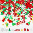 JXITON 4800pcs Christmas Confetti,Xmas Table Confetti Snowflake Santa Claus Metallic Foil Sequins Glitter Table Scatters for Party Decoration