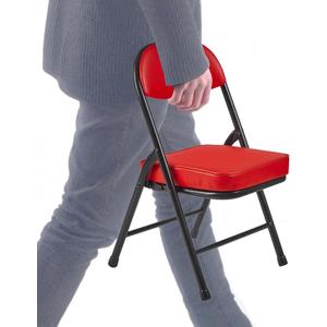 Mini Padded Folding Chairs, Garage Stool, Portable Camping Chair with Cushion, Lightweight Lawn Chair, for Outdoor Sports Events, Patio, Fishing, Hiking, Hunting, Picnic, Beach, Red
