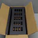 2 Pack Wall Mount Storage Tubes Organizer, Metal Caulk Tube Tray, Grease Silicone Caulking Tube Holder, Sealant Storage Rack, Work Van Organizer For Workshop Garage Holds 11 Tubes (Black)