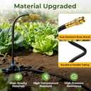 50FT Drip Irrigation Kit, 360 Adjustable Garden Watering System with 1/4" Tubing, Brass Misting Nozzles, DIY Irrigation System for Plants, Raised Beds, Greenhouse