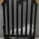 Malier Metal Freestanding Dog Gate, 32'' Height Outdoor Indoor Dog Fences, Extra Wide Foldable Puppy Gate for Stairs (Black, 2 Panels 40''W  32''H)