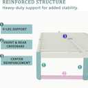 ZTH Full Bed Frame, 14 inch Reinforced Heavy Duty Metal Platform Bed, White