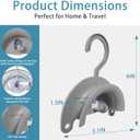 2 Pack CPAP Hose Hanger with Suction Cup Universal CPAP Hose Holder for 15mm & 19mm Tubing Wall Mounted CPAP Tube Holder for Drying, Organizing & Extending Hose LifeGrey