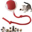 DVHNMK Chewie Viral 360 Smart Automatic Rolling Pet Ball - Interactive Dog & Cat Toy (Red)