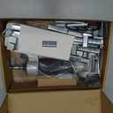 KEENTECH Pneumatic Staple Gun 21 Gauge, Air Upholstery Stapler with 3000pcs 1/2" Crown Staples 1/4"-5/8", Ready-to-Use Pneumatic Nail Gun Tool Set with Safety Trigger for Wood Furniture Fabric Leather (Silver)