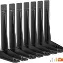 8-Pack 12 Inch Heavy Duty Shelf Brackets, Premium Metal Wall Bracket for Mantel, Countertop Support, Garage Storage Shelves | Floating Shelf Hardware | High Strength Corner Brace