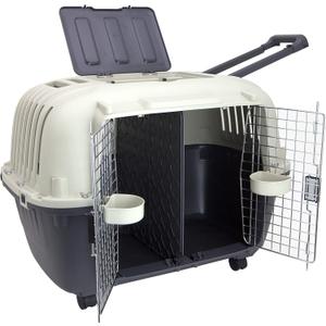 SportPet Designs Double Wire Door Plastic Kennel (CM-0699-CS01)
