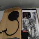 Podcast Equipment Bundle, with BM800 Podcast Microphone and V8 Sound Card, Voice Changer - Audio Interface -Perfect for Recording, Singing, Streaming and Gaming (V8-Black)