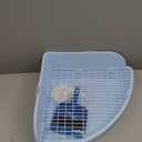 Rabbit Litter Box Bunny Corner Toilet Box for Hamster Ferret Rat Cage Pan 3.9 x 7.5 x 7.5 for Small Animals Traine Tray (Blue)