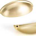 Liron Hardware 10 Pack Cup Pull Cabinet Handles 3 Inch Cupboard Kitchen Handle Drawers Pulls Gold