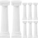 Amosfun Small Roman Column Cake Pillar 4.4 Inch Mini Roman Pillar Photo Prop for Wedding Photography Table Decor and Party Supplies (Medium)