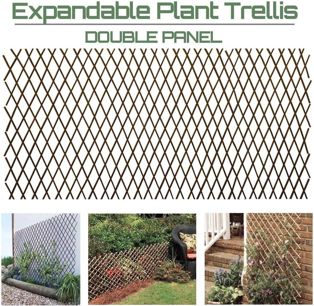 Glant Lattice Fence Expandable Plant Climbing Lattices Trellis Fence, Open Screen Fencing, Trellis Fence (2)