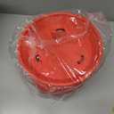 Restaurantware Round Serving Baskets 10 Pack of 8.86 x 1.77 Inch with Base Drainage Slots Microwavable Dishwashable Stackable Plastic Red Food Serving Trays for Restaurants, Catering and Take Out