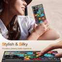 Goodon for Galaxy S25 Ultra Case, Wireless Charging Compatible, Shockproof Translucent Matte Cover - Cute Floral Design Phone Case for Women Girls - Colorful Flower Garden