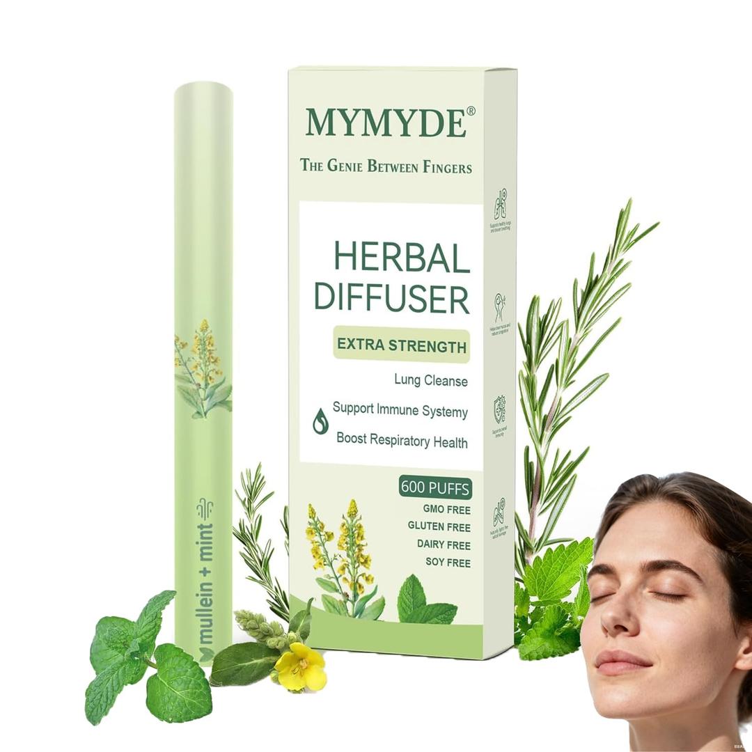 Herbal Diffuser Sticks Upgraded - Thyme & Mint Extract - Designed for Lung Detoxification and Oral Freshness - Soothing Relaxation Sticks - Your Choice for Health and Aromatherapy