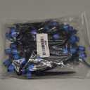 50PCS Drip Irrigation Emitters Fittings: Adjustable Irrigation Sprayer for 1/4 inch Drip Tubing Full Circle Vortex Stream Dripper on 5" Arrow Stake Barbed Locked Nuts Connectors