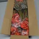 Rowfad 18 Pcs Artificial Mums Flowers Outdoor Plastic Fall Flowers Fake Mums Autumn Greenery Flower for Porch Window Box Farmhouse Thanksgiving Home Decor ((18, Orange)