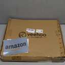 Veehoo Outdoor Elevated Dog Bed Large Sized Dogs, Large Cooling Raised Dog Cots Beds Training Platform Off Ground Hammock with Breathable Mesh, No-Slip Feet, 42"x30", Black