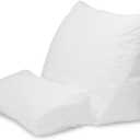 Contour Flip Pillow - 10-in-1 Rest Positions Bed Wedge for Gentle, Plush Elevation for Back, Knees, Legs or Stomach Support Comfort & Relief - Standard Size (20 inch Width - Pillow ONLY)