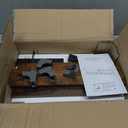 Evermagin 35" Coat Rack Wall Mount with Shelf, 4 in 1 Coat and Key Hanger with 13 Metal Hooks, Entryway Wall Mounted Shelf with Mail Holder for Living Room, Bedroom, Rustic Brown