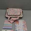 Bible Cover Case for Women, Large Bible Bag w/Shoulder Strap, Bible Study Supplies Journaling Kit Pink Book Carrying Case with Pastel Highlighter Tabs, Valentines Day Christian Gifts for Women Her Mom