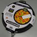 Granitestone 14 Frying Pan with Lid, Large Non stick Frying Pan for Cooking, Frying Pan Nonstick, Ultra Durable Mineral and Diamond Coating, Family Sized Open Skillet, Oven and Dishwasher Safe, Black (Silver)