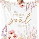 Christian Gifts for Women, Inspirational Birthday Gift for Women, Religious Gift for Woman, Christian Blanket, Scriptural Catholic Gifts for Christians, Cozy Warm Throw Blanket 50"X60"