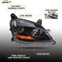Fit for 2011-2023 Peterbilt 579 587 Class 8 Truck Projector Headlight Headlamp Black Housing Assembly Replacement Left