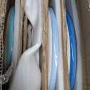vancasso Bonita Blue Dinnerware Sets, Plates and Bowls Set for 4, 12 Pieces Stoneware Dinnerware Set, Dishwasher and Microwave Safe