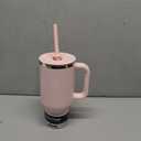 Hydro Flask Travel Tumbler with Handle, Lid and Straw - Insulated Stainless Steel in 32 Oz Tonal Trillium Pink