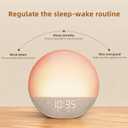Sunrise Alarm Clock White Noise Machine: Natural Wake Up Light - Dimmable Clock with Bluetooth Speaker for Bedroom - 25 Sleep Sounds for Baby Adults Kids Putty