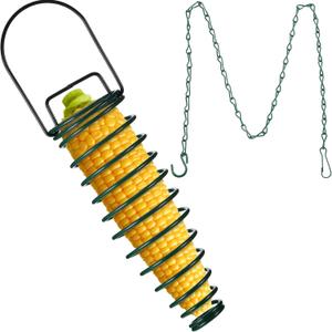 Geiserailie Squirrel Feeder Corn Cob Holder with 35 Inches Extension Chain for Squirrel Bird and Other Backyard Feeding Supplies(1 Pcs)